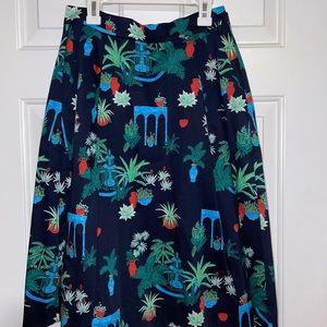 Ann Taylor Factory Petite patterned A-line skirt